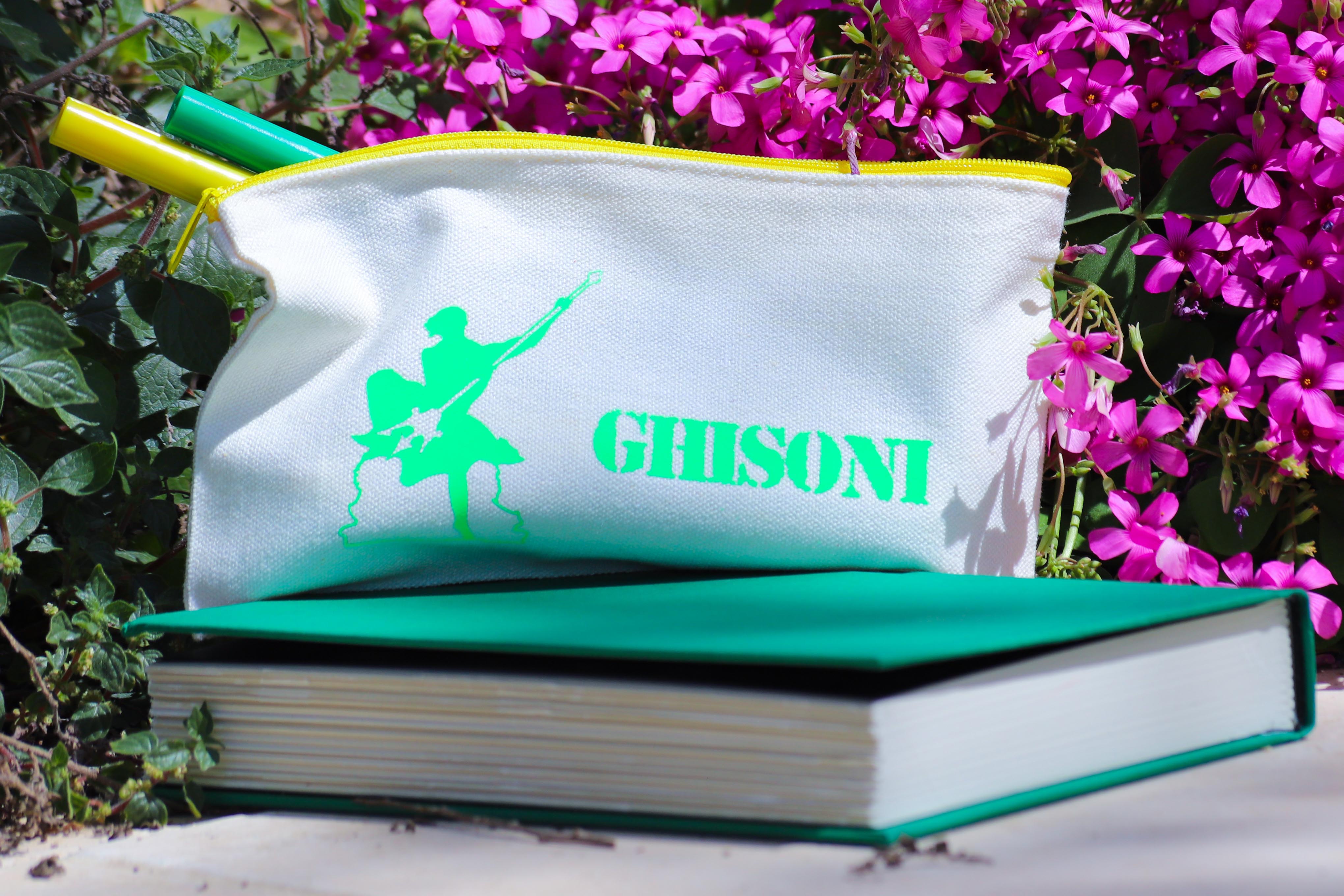 Trousse beige & Neptune vert fluo