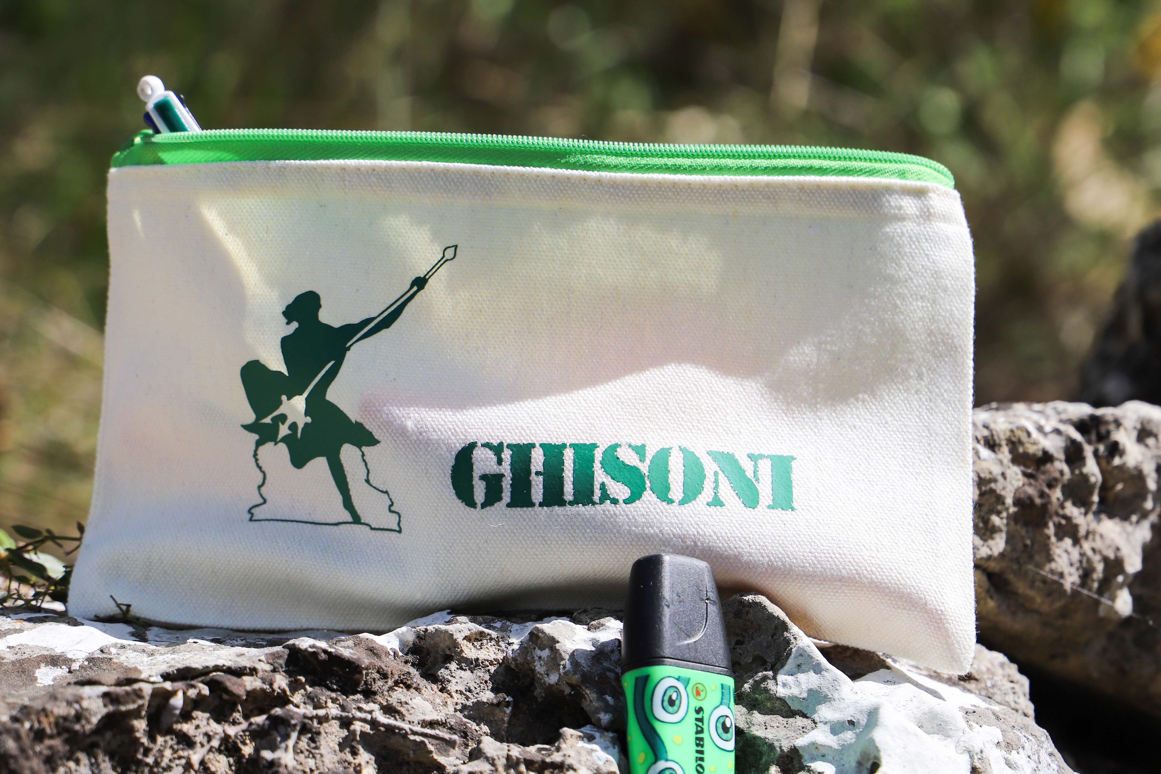 Trousse beige & Neptune vert