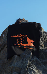 Tote bag noir & Iles sanguinaires Orange Fluo