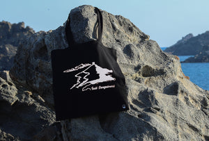 Tote bag noir & Iles sanguinaires blanches