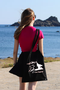 Tote bag noir & Iles sanguinaires blanches